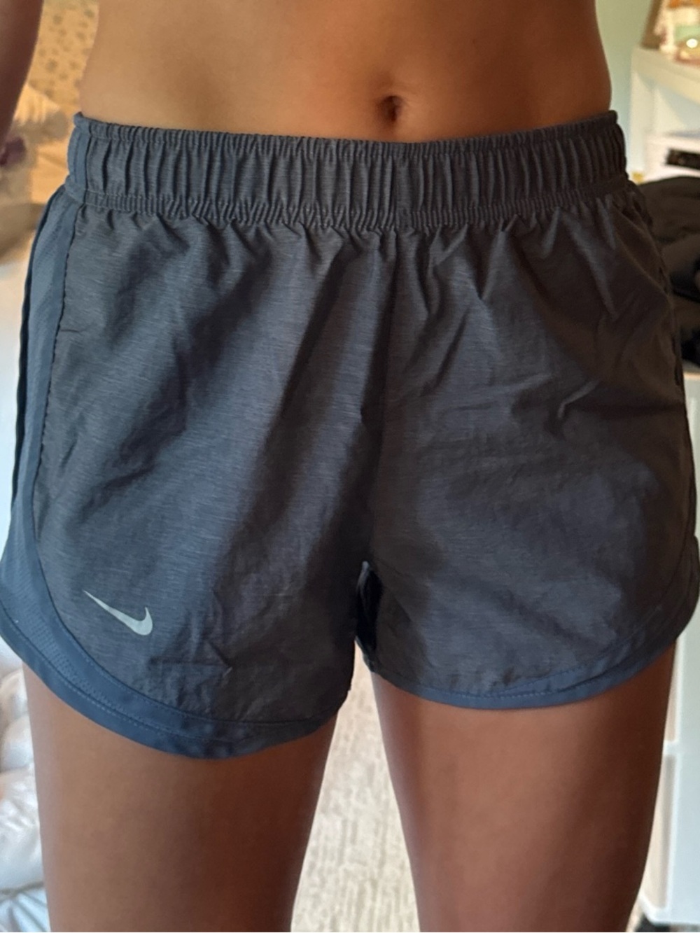 Nike Women's Blue/Grey Athletic Running Shorts - no lining